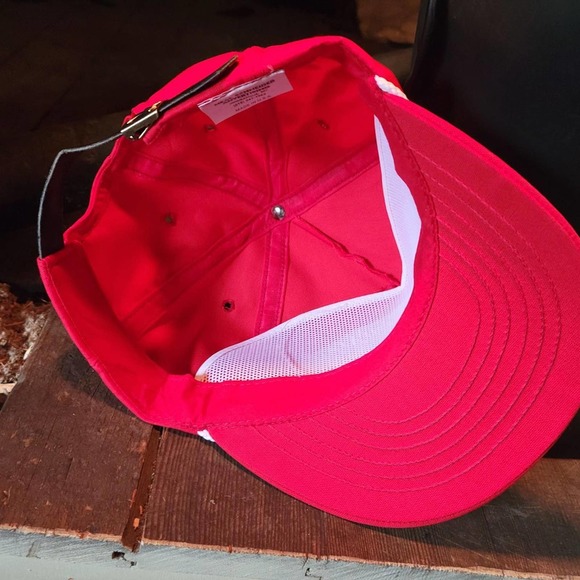 Vintage retro 1980s Lake Red Boat Sales Summer Beach Hat - Picture 4 of 4